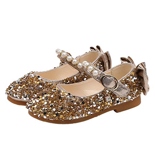 YOSICIL Mädchen Prinzessin Schuhe Glitzer ELSA Schuhe Flache Ballerinas Kinder Festliche Schuhe Fasching Karneval Halloween Tanzball Party Gold Silber Pink Gr.21-35 YOSICIL Mädchen Prinzessin Schuhe Glitzer ELSA Schuhe Flache Ballerinas Kinder Festliche Schuhe Fasching Karneval Halloween Tanzball Party Gold Silber Pink Gr.21-35 von YOSICIL