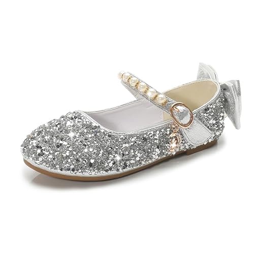 YOSICIL Mädchen Prinzessin Schuhe Glitzer ELSA Schuhe Flache Ballerinas Kinder Festliche Schuhe Fasching Karneval Halloween Tanzball Party Gold Silber Pink Gr.21-35 YOSICIL Mädchen Prinzessin Schuhe Glitzer ELSA Schuhe Flache Ballerinas Kinder Festliche Schuhe Fasching Karneval Halloween Tanzball Party Gold Silber Pink Gr.21-35 von YOSICIL
