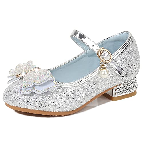 YOSICIL Mädchen Prinzessin Schuhe Kinder ELSA Sandalen Glitzer Schuhe Hoher Absatz Partei Glitzer Kristall Heels für Kinder Karneval Verkleidung Party Aufführung Fasching Tanzball,Silber,32 YOSICIL Mädchen Prinzessin Schuhe Kinder ELSA Sandalen Glitzer Schuhe Hoher Absatz Partei Glitzer Kristall Heels für Kinder Karneval Verkleidung Party Aufführung Fasching Tanzball,Silber,32 von YOSICIL