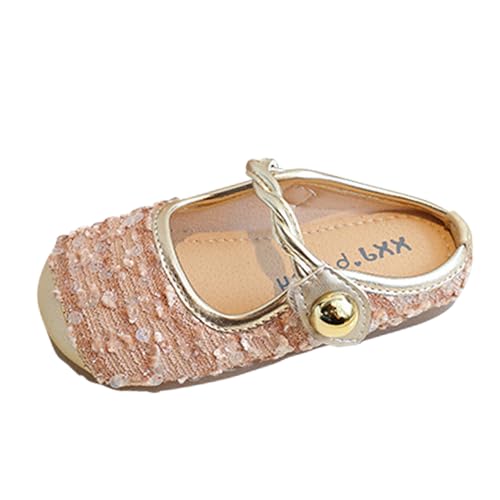 YOSICIL Mädchen Prinzessinnenschuhe Kleinkind Mary Jane Schuhe Ballerina Lederschuhe Wanderschuhe Baby Shoes für Geschenk Weihnachten Halloween Geburtstagsfeiern Partys Verkleidung, Rosa, 24 von YOSICIL