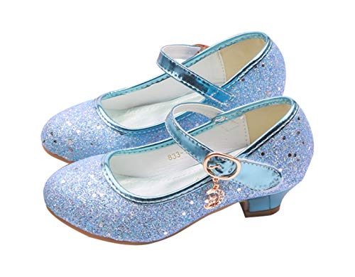 YOSICIL Mädchen Schuhe Prinzessin Schuhe Festliche Schuhe Niedriger Absatz Glitzer Schuhe Kinder Hochzeit Schuhe zum Abendkleid Fasching Halloween Karneval Tanzball Party,Blau,35 YOSICIL Mädchen Schuhe Prinzessin Schuhe Festliche Schuhe Niedriger Absatz Glitzer Schuhe Kinder Hochzeit Schuhe zum Abendkleid Fasching Halloween Karneval Tanzball Party,Blau,35 von YOSICIL