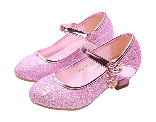 YOSICIL Mädchen Schuhe Prinzessin Schuhe Festliche Schuhe Niedriger Absatz Glitzer Schuhe Kinder Hochzeit Schuhe zum Abendkleid Fasching Halloween Karneval Tanzball Party,Pink,36 YOSICIL Mädchen Schuhe Prinzessin Schuhe Festliche Schuhe Niedriger Absatz Glitzer Schuhe Kinder Hochzeit Schuhe zum Abendkleid Fasching Halloween Karneval Tanzball Party,Pink,36 von YOSICIL