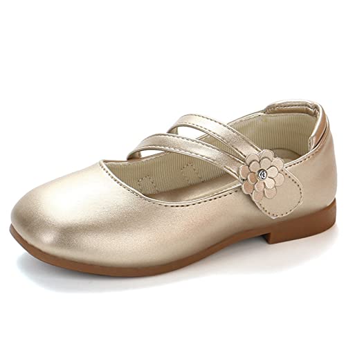 YOSICIL Mary Jane Schuhe Sandalen Prinzessinnenschuhe Mädchen Kinder Casual Uniformschuhe Lederschuhe Hochzeit Festliche Kinderschuhe Freizeit Geschenk Geburtstag Weihnachten Halloween, Gold, 26 YOSICIL Mary Jane Schuhe Sandalen Prinzessinnenschuhe Mädchen Kinder Casual Uniformschuhe Lederschuhe Hochzeit Festliche Kinderschuhe Freizeit Geschenk Geburtstag Weihnachten Halloween, Gold, 26 von YOSICIL