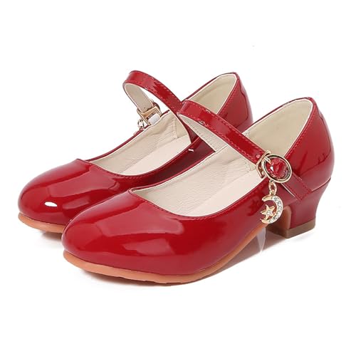 YOSICIL Prinzessinnenschuhe Mädchen Kinder Elegant Sandalen mit Absatz Mary Jane Schuhe mit Anhänge Pumps Ballerina Festlich für Partys Geburtstag Geschenk Festival Alltag Hochzeit, Rot 02, 26 YOSICIL Prinzessinnenschuhe Mädchen Kinder Elegant Sandalen mit Absatz Mary Jane Schuhe mit Anhänge Pumps Ballerina Festlich für Partys Geburtstag Geschenk Festival Alltag Hochzeit, Rot 02, 26 von YOSICIL