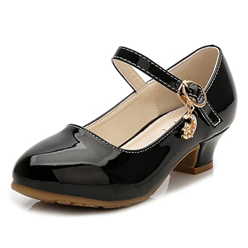 YOSICIL Prinzessinnenschuhe Mädchen Kinder Elegant Sandalen mit Absatz Mary Jane Schuhe mit Anhänge Pumps Ballerina Festlich für Partys Geburtstag Geschenk Festival Alltag Hochzeit, Schwarz, 34 YOSICIL Prinzessinnenschuhe Mädchen Kinder Elegant Sandalen mit Absatz Mary Jane Schuhe mit Anhänge Pumps Ballerina Festlich für Partys Geburtstag Geschenk Festival Alltag Hochzeit, Schwarz, 34 von YOSICIL