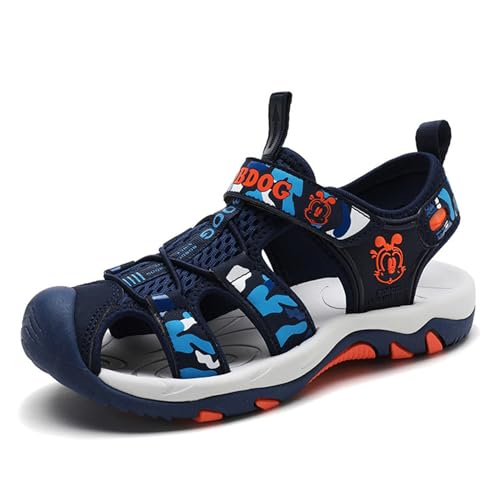 YOSICIL Sandalen Jungen Kindersandalen Mädchen Badesandalen Outdoor Kinder Sandalen mit Klettverschluss rutschfest Wandernsandalen Unisex Geschlossene Trekkingsandalen Wassersandalen 26-31 YOSICIL Sandalen Jungen Kindersandalen Mädchen Badesandalen Outdoor Kinder Sandalen mit Klettverschluss rutschfest Wandernsandalen Unisex Geschlossene Trekkingsandalen Wassersandalen 26-31 von YOSICIL