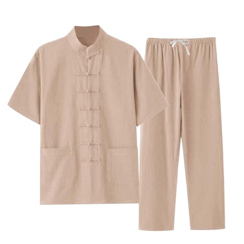 YOSUWOAI Kampfkunst Anzug Herren Kung Fu und Tai Chi Uniform Traditionelle Chinesisch Kostüm für Meditation und Qigong 2 Teiler Langarm Baumwolle Leinen Hemd und Hose Weich Freizeitanzug YOSUWOAI Kampfkunst Anzug Herren Kung Fu und Tai Chi Uniform Traditionelle Chinesisch Kostüm für Meditation und Qigong 2 Teiler Langarm Baumwolle Leinen Hemd und Hose Weich Freizeitanzug von YOSUWOAI