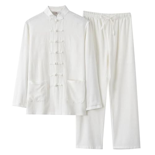YOSUWOAI Kampfkunst Anzug Herren Kung Fu und Tai Chi Uniform Traditionelle Chinesisch Kostüm für Meditation und Qigong 2 Teiler Langarm Baumwolle Leinen Hemd und Hose Weich Freizeitanzug YOSUWOAI Kampfkunst Anzug Herren Kung Fu und Tai Chi Uniform Traditionelle Chinesisch Kostüm für Meditation und Qigong 2 Teiler Langarm Baumwolle Leinen Hemd und Hose Weich Freizeitanzug von YOSUWOAI
