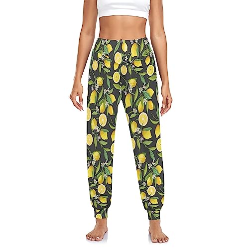 YOUJUNER Damen Haremshose Frucht-Zitronen-Muster Yogahose Tanzhose Jogginghose Yoga Pilates Hosen Freizeithosen Yoga Hose YOUJUNER Damen Haremshose Frucht-Zitronen-Muster Yogahose Tanzhose Jogginghose Yoga Pilates Hosen Freizeithosen Yoga Hose von YOUJUNER