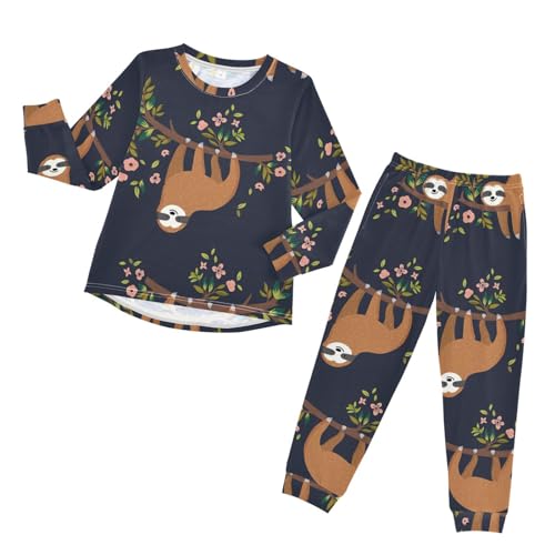 YOUJUNER Kinder Schlafanzug Set süßer Faultier-Muster Pyjama Langarm Nachtwäsche Zweiteilig Schlafanzüge Set für Jungen Mädchen YOUJUNER Kinder Schlafanzug Set süßer Faultier-Muster Pyjama Langarm Nachtwäsche Zweiteilig Schlafanzüge Set für Jungen Mädchen von YOUJUNER