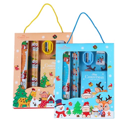 Weihnachts-Schreibwaren-Partygeschenk, Großpackung mit Weihnachts-Bleistift-Radiergummi, Leckerli-Taschen für Kinder, Klassenzimmer, Geschenk für Studenten, Weihnachten, Büro, Organisation von YOUNAFEN