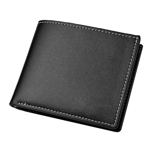 YOUNAFEN Bank-Kreditkartenetui für Herren, Geldbeutel, Business-Geldbörse, Bifold Multi Slot Fashion Card Case Short Type Purse Wallet, Schwarz, 11.8*9.7*2cm von YOUNAFEN