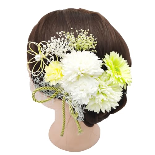 YOUNAFEN Blumen-Haarnadeln mit Gänseblümchen-Zubehör für Frauen und Mädchen, floraler Japonismus für Tsumami-Kopfschmuck, Haarschmuck von YOUNAFEN