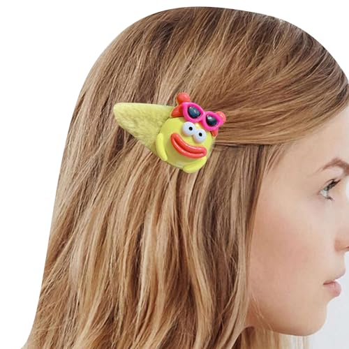 YOUNAFEN Entzückende Haarspange, Y2K, lustige Clown-Haarnadel, niedlicher Pony-Clip, Y2K-Kopfschmuck für Damen, Mädchen, Damen von YOUNAFEN