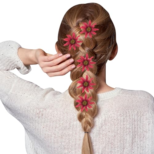 YOUNAFEN Haarspange für Mädchen, rosa Blume, Y2K, süß, handgefertigt, niedlich, Entenschnabel-Clip, Kopfbedeckung, Haarschmuck für Frauen und Mädchen von YOUNAFEN