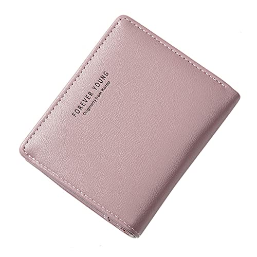 YOUNAFEN Modische Mini-Münzgeldbörse, PU-Leder, kleine Geldbörse, Kreditkartenhalter, Damen-Geldtasche, kurze Geldbörsen, Farbe: Bohnenpaste., 11.2*2.5*9.5cm von YOUNAFEN