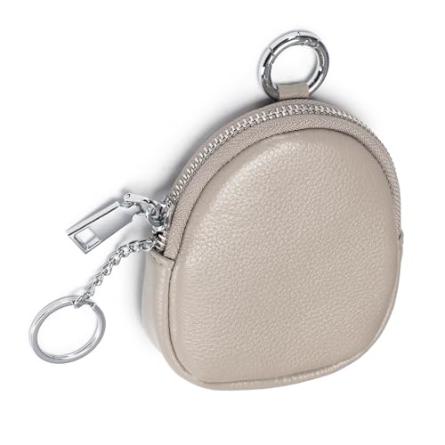 YOUNAFEN Münztasche, einfarbig, Kleingeld, Reißverschluss, Münzgeldbörse, Mini-Headset-Tasche, Schlüsseltasche für Teenager, Mädchen, Frauen, Grau, 11*3*11.5cm von YOUNAFEN