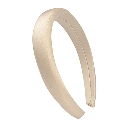 YOUNAFEN Satin-Stirnband für Damen, 3 cm breit, dicker Schaumstoff, Haarreif, Party-Kopfschmuck, Mädchen, süßer, biegbarer Haarband, Kopfbedeckung von YOUNAFEN