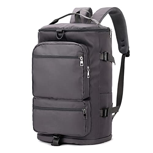 YOUNAFEN Sporttasche, Rucksack, Reisetasche, Wochenendtasche, Reisetasche, Schultertasche, lässiger Tagesrucksack für Damen und Herren, Grau, 32*20*49cm von YOUNAFEN