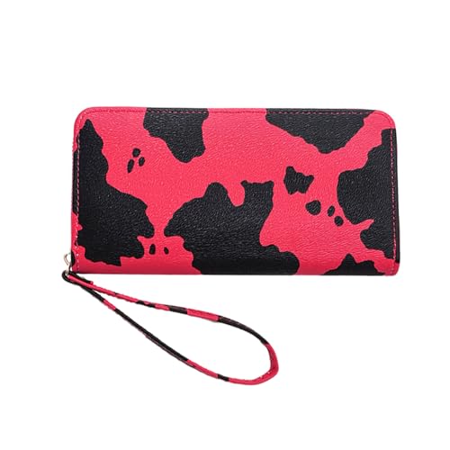 YOUNAFEN Stilvolle Clutch mit Kuh-Print zeigt Ihren einzigartigen Charme überall für Frauen und Mädchen, Rot/Ausflug, einfarbig (Getaway Solids), 20*3*11cm von YOUNAFEN