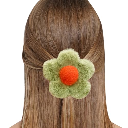 YOUNAFEN Stilvolle Haarklammern, trendiges Haar-Accessoire, Plüsch-Haarspangen, Haarnadeln, Haarspange, Plüschmaterial für Damen und Mädchen von YOUNAFEN