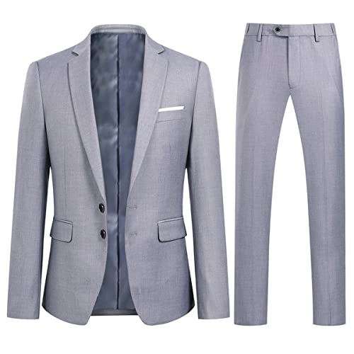 YOUTHUP Herren 2-Teilig Anzug, Hellgrau, M YOUTHUP Herren 2-Teilig Anzug, Hellgrau, M von YOUTHUP