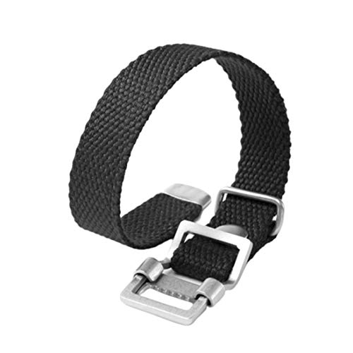 YOUYIMEI Uhrenarmbänder – Ersatz-Uhrenarmbänder, 19 mm/20 mm Armband, atmungsaktives und tragbares Uhrenarmband-Installationswerkzeug (Color : Black, Size : 20mm) von YOUYIMEI