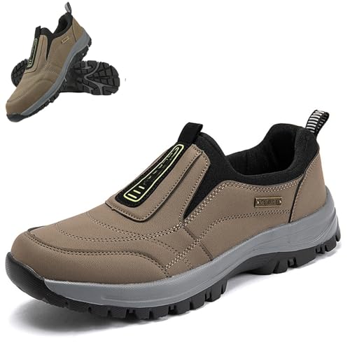 Hatme Wanderschuhe,Breathable Walking Trainers, Hiking Shoes Waterproof Lightweight,Orthopedic Men's Non-Slip Hiking Shoes von YOZO