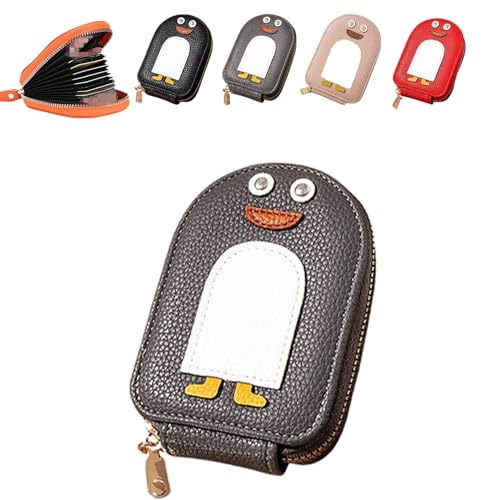 YOZO Süße Penguin PU Kreditkarte Kleingeldbörse, Kreditkarte Brieftasche Mit Reißverschluss, Pu Leder Brieftasche Kleine Brieftasche, Karte Slot Kreditkarte, Cartoon Creative Penguin Karte von YOZO