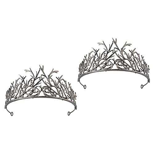 2 Stück Krone aus Blättern, Damen-Stirnband, Brautkopfschmuck for Party, Kopfschmuck for Frau, Hochzeit, Tiaras for die Braut, Hochzeitskopfschmuck for die Braut, Kronen for Frauen, Legierungsblätter, von YPOSPDD