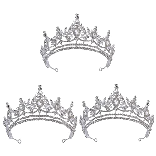 3 Stück Kronen-Haarschmuck, Haarschmuck for den Abschlussball, Kopfstück for Hochzeit, Braut, Haarschmuck for Frauen, Abschlussball, zarte Kronen for Frauen, Strass-Tiara, Strass-Haarschmuck, Mädchen von YPOSPDD