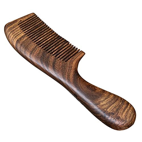 Kamm Haarpflege Haarkamm Friseurkamm Unisex Holz Haarkamm Damen Herren Zuhause Reisen Holz Feinzahnkamm mit Griff Haarbürste von YPOSPDD