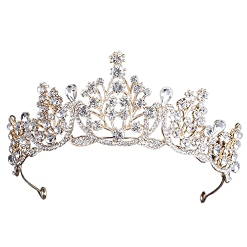 Kristall Krone Tiara Vintage Strass Frauen Kronen und Tiaras Diademe Stirnbänder Braut Hochzeit Haarschmuck Schmuck von YPOSPDD