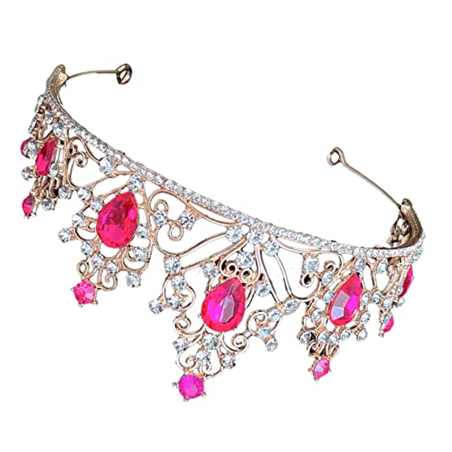 Kristallkrone, Haarschmuck for den Abschlussball, Haarschmuck for Frauen, Hochzeit, Abschlussball, Kronen, Hochzeitskopfschmuck, Damen-Tiaras, Hochzeits-Tiaras for die Braut, rosige europäische und am von YPOSPDD