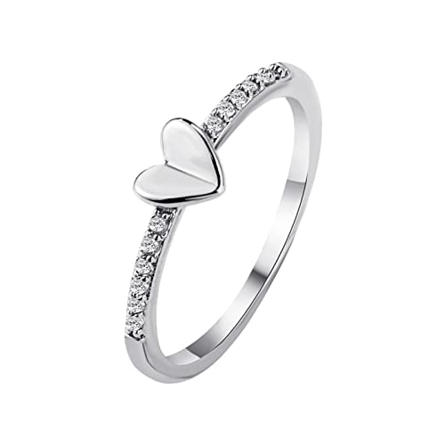 YPOSPDD 2023 Eheringe for Frauen_ Einfacher Liebesring Kalter Wind Temperament Zirkon Ring Ring Valentinstag (Color : A, Size : One Size) von YPOSPDD