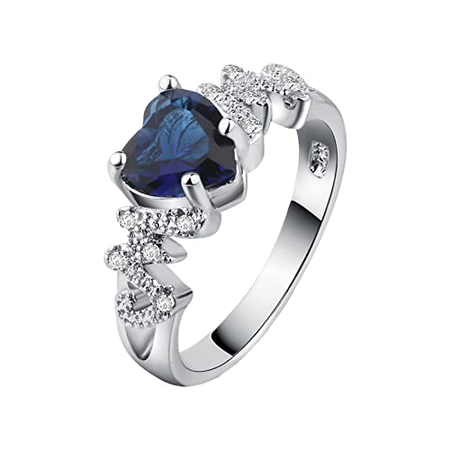 YPOSPDD 2023 Hochzeits- und Verlobungsringe_ Damen-Verlobungsring, Diamant-Ehering, Ornament, Pfirsich-Herz-Ring, Muttertag (Color : A, Size : 6) von YPOSPDD