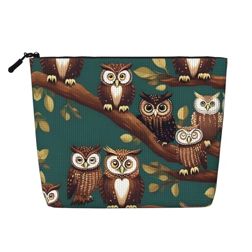 YQxwJL Kosmetiktasche mit magischem Eulendruck, Make-up-Tasche, Organizer mit Reißverschluss, niedliche Make-up-Tasche, Reisegröße, Schwarz, Einheitsgröße YQxwJL Kosmetiktasche mit magischem Eulendruck, Make-up-Tasche, Organizer mit Reißverschluss, niedliche Make-up-Tasche, Reisegröße, Schwarz, Einheitsgröße von YQxwJL