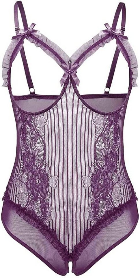 YRIIOMO Body Damen-Sexy-Dessous, superdünne transparente Spitzen-BH-Set von YRIIOMO