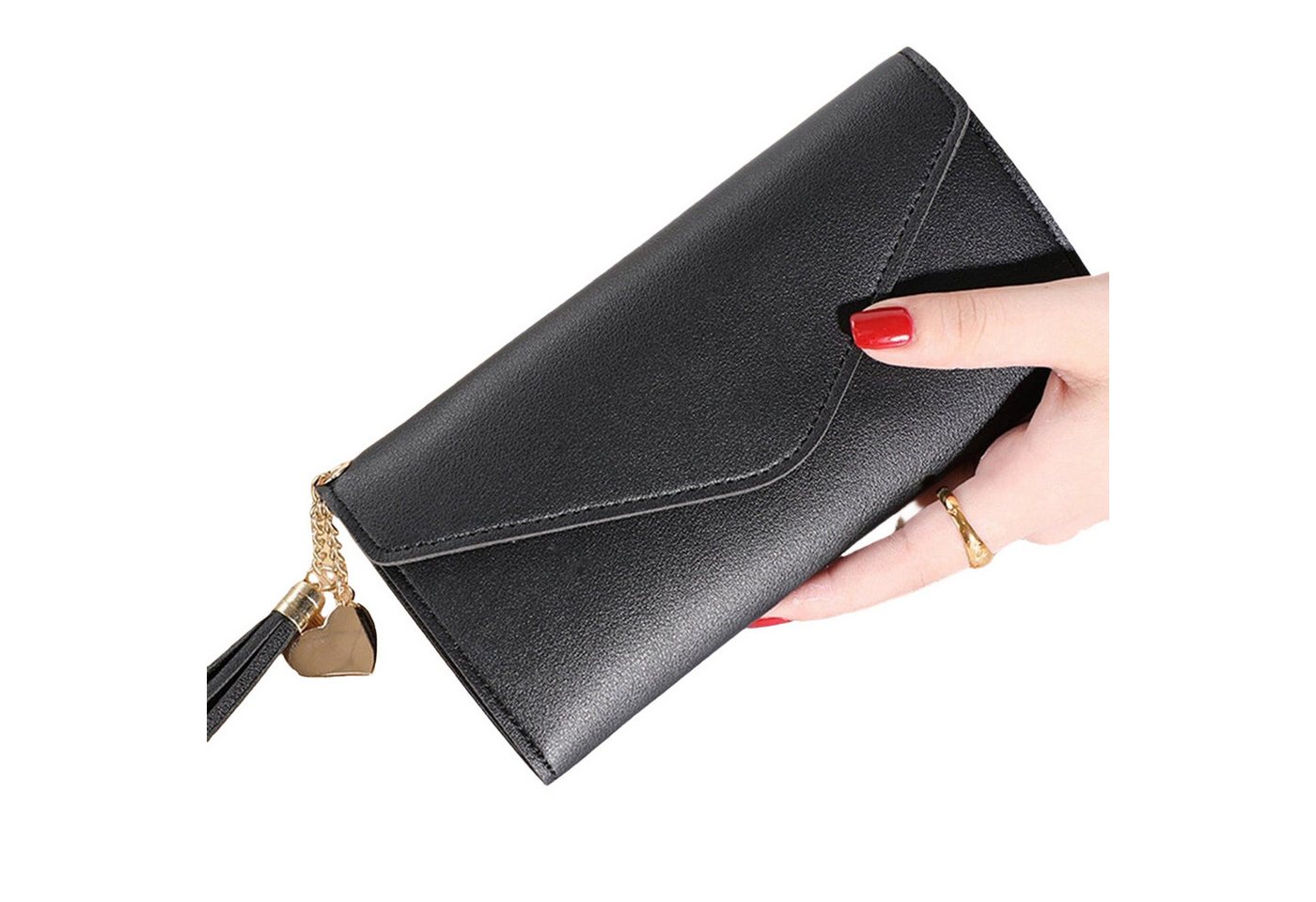 YRIIOMO Handtasche Damen Langgeldbörse, großes Fassungsvermögen, Clutch, viele, Kartenfächer, Münzbörse, Kartenbrieftasche, tragbar von YRIIOMO