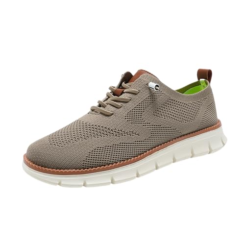 YTHSPNZE Herrenschuhe, Oxford-Business-Schuhe, Arch Support Bootsschuhe, Super Comfort-Schuhe, orthopädische Herrenschuhe (Khaki, Erwachsene, Herren, 40, Numerisch, EU Schuhgrößensystem, M) von YTHSPNZE