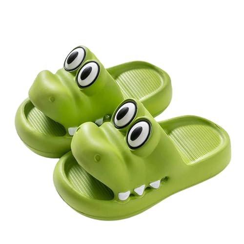 YTHSPNZE Sandalen, Frauen Krokodil Hausschuhe, Cartoon Dinosaurier Niedliche Dusche Hausschuhe Im Freien, Dusche Flip Flops, Frauen Wohnungen, Innenstrand-Grün-40-41 von YTHSPNZE