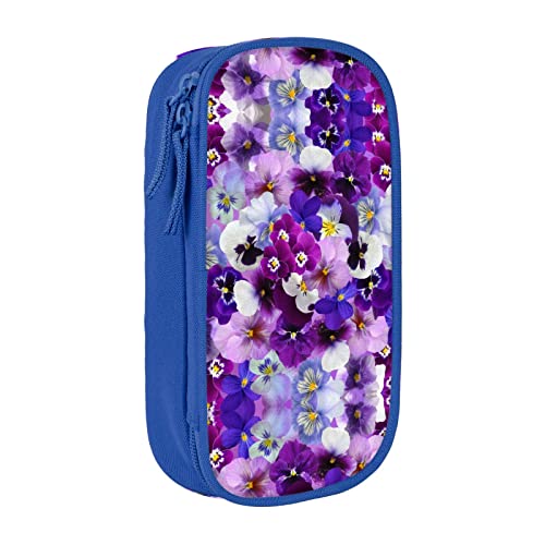 YTORA Federmäppchen mit Blumenmotiv, Violett, Violette Blume, Einheitsgröße, Taschen-Organizer von YTORA