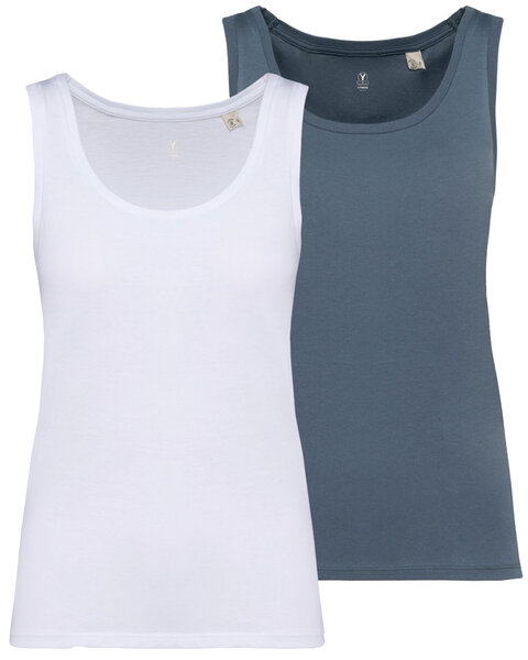 YTWOO 2er Pack Damen Tank Top aus 100% Bio-Baumwolle von YTWOO