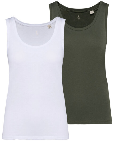 YTWOO 2er Pack Damen Tank Top aus 100% Bio-Baumwolle von YTWOO