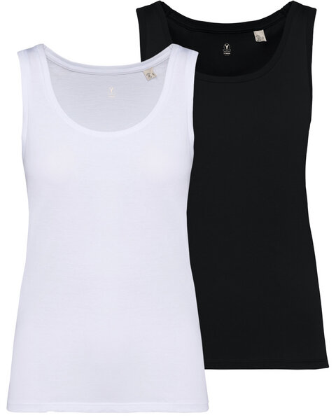 YTWOO 2er Pack Damen Tank Top aus 100% Bio-Baumwolle von YTWOO