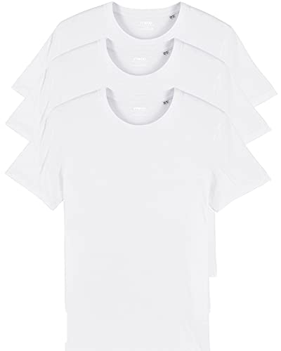 YTWOO 3er Pack Basic T-Shirts aus Bio-Baumwolle | Weiß M |Unisex Premium Baumwolle 180 g/qm Bio T-Shirts nachhaltig, fair produziert Organic Shirts Bio T-Shirts Damen Herren Rundhals T-Shirts von YTWOO