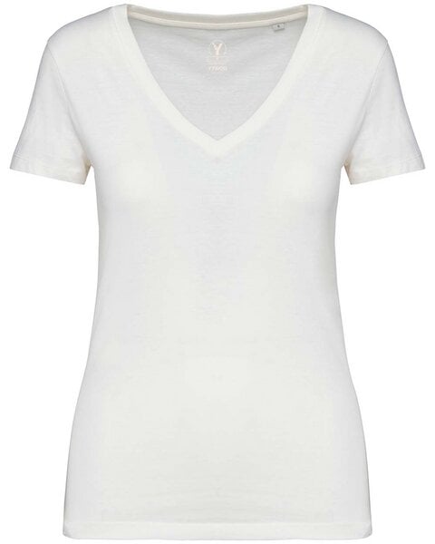 YTWOO Damen Tshirt mit V-Ausschnitt aus 100% Bio-Baumwolle von YTWOO