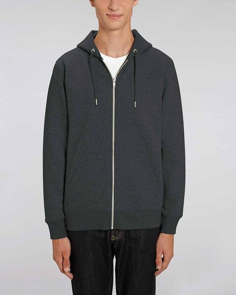 YTWOO Herren Hoodie Jacke Basic, meliert, Kapuzenjacke, Zipper von YTWOO