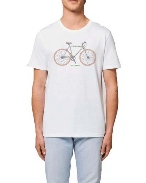 YTWOO Unisex T-Shirt Rennrad grün französischem Schriftzug Bicyclette von YTWOO