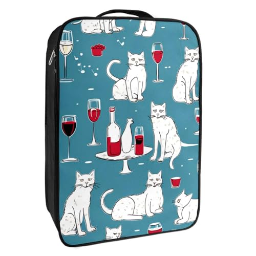 Schuhtaschen für die Reise,Reiseschuhtaschen zum Verpacken,Schuhreisetasche,Weinglas Rotwein Katzen Schuhtaschen für die Reise,Reiseschuhtaschen zum Verpacken,Schuhreisetasche,Weinglas Rotwein Katzen von YTYVAGT
